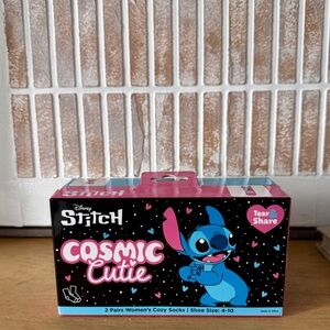 NWT Disney Stitch Cosmic Cutie Women's Cozy Socks - set of 2